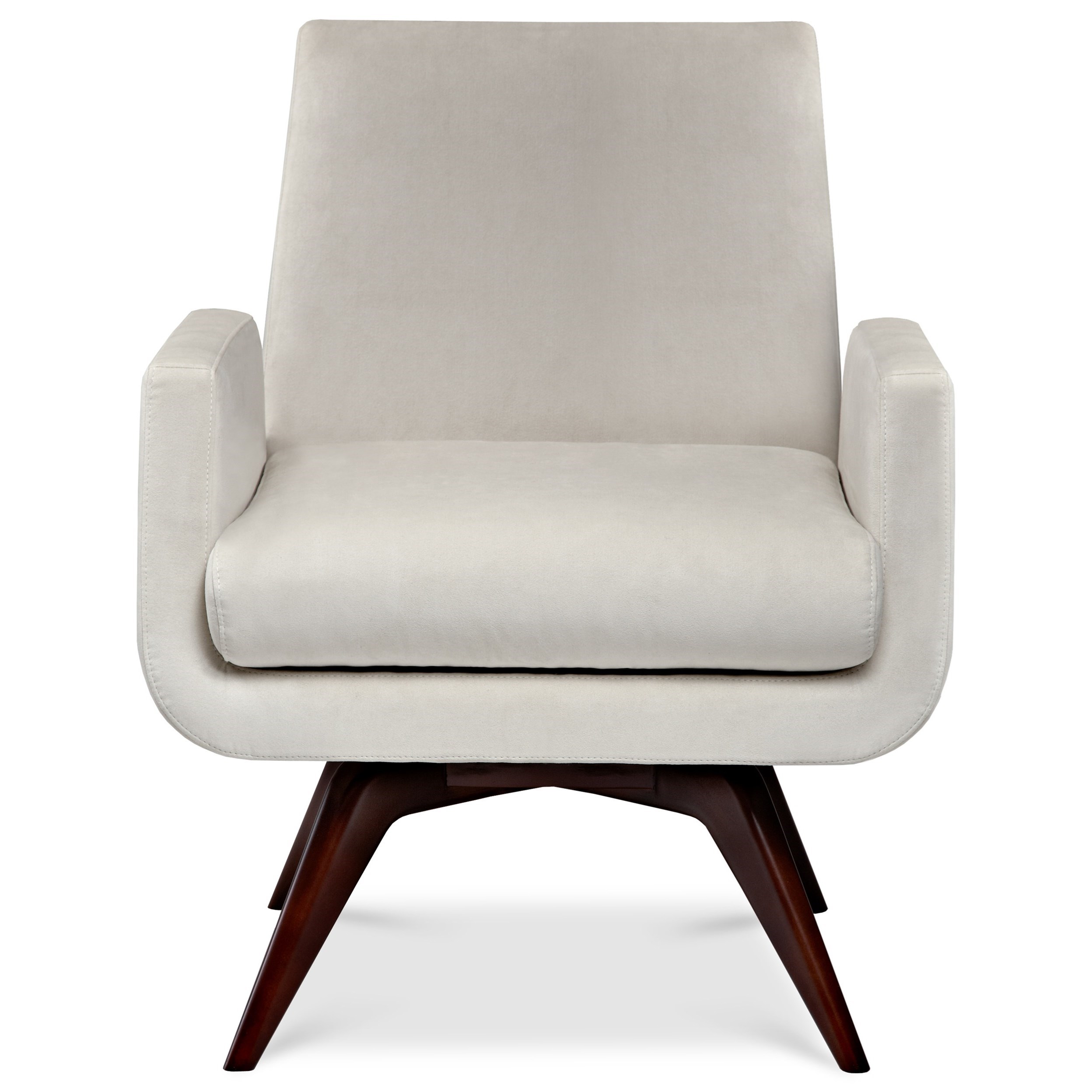 Mid century modern best sale leather swivel chair